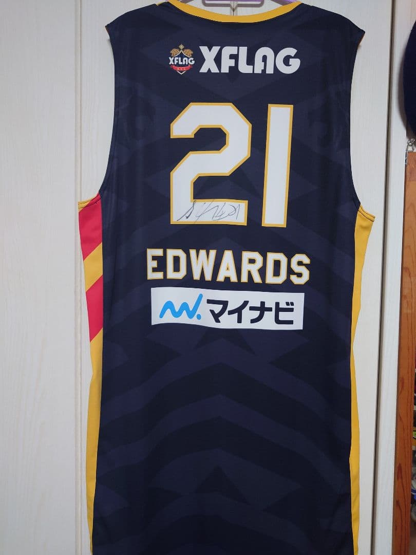 元CHIBA JETS GAVIN EDWARDS サイン入り　3rdユニ