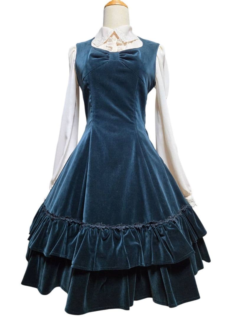 別珍フロントリボンジャンパースカート innocent world 【希少】