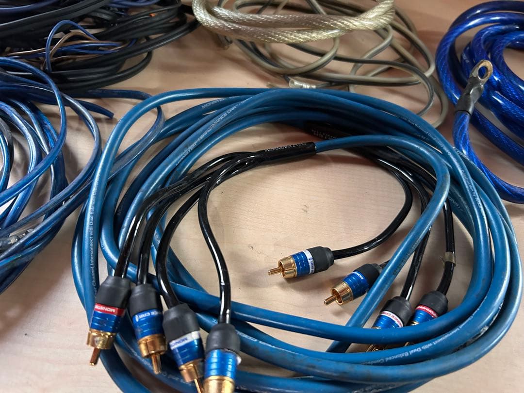 大*豆様 (オークションに変更します)ウーファー アンプ ケーブル3点セット