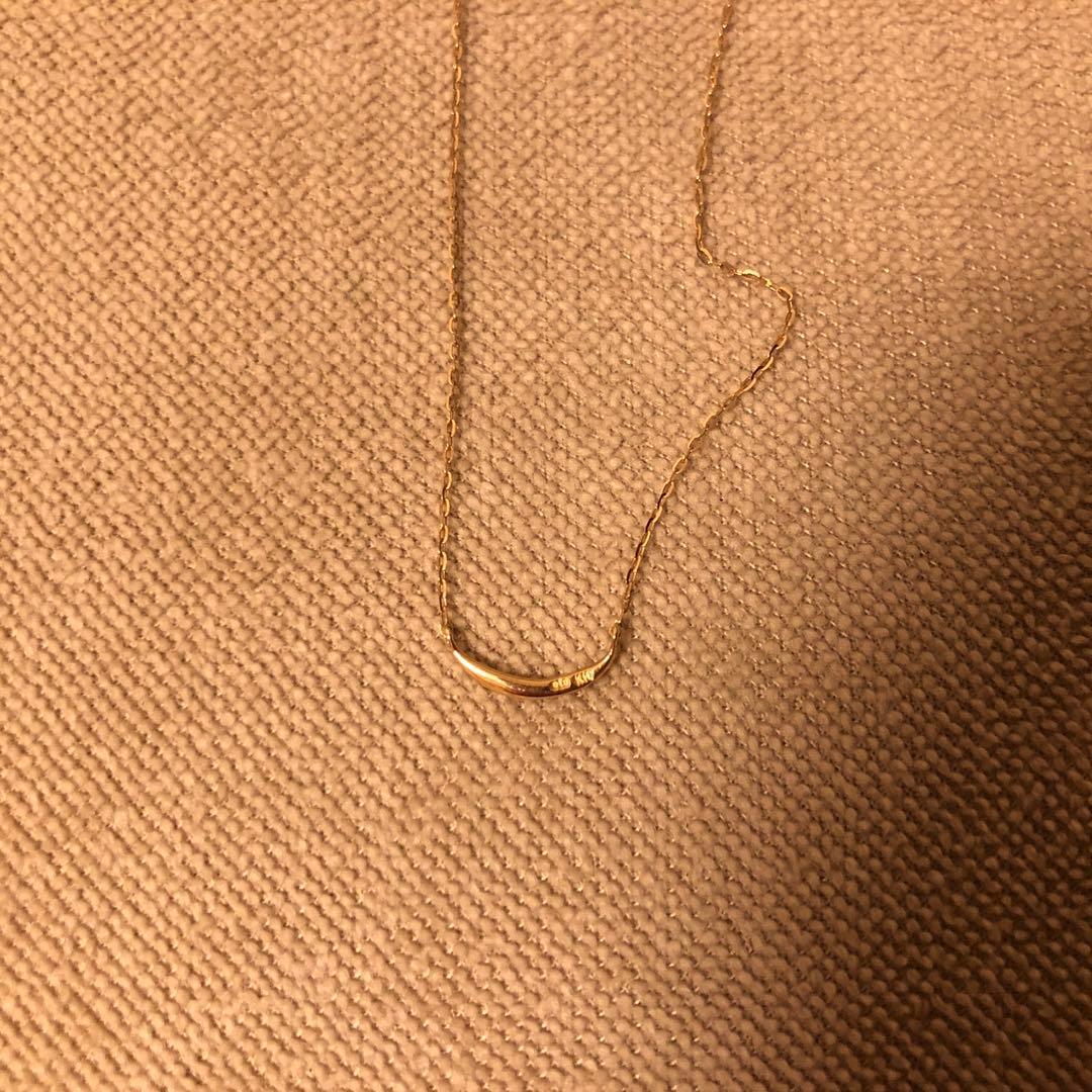 ete K10YG レイヤー クレセントムーン ネックレス