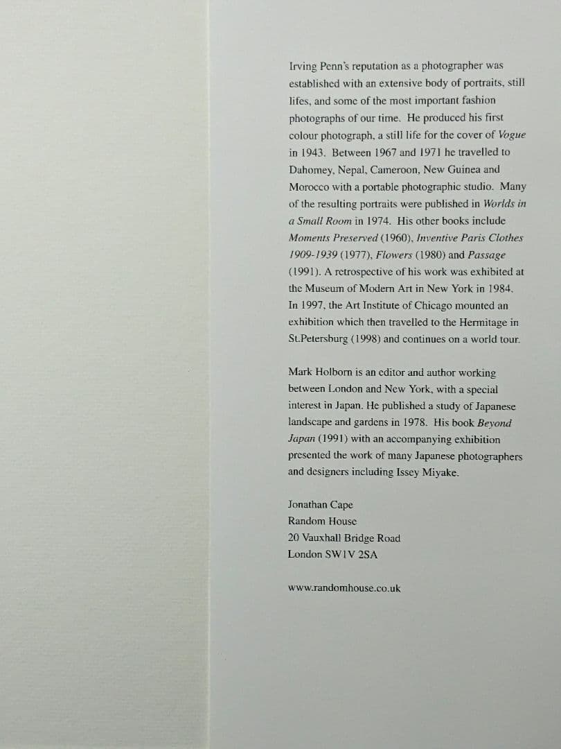 【洋書】Irving Penn regards the work of …