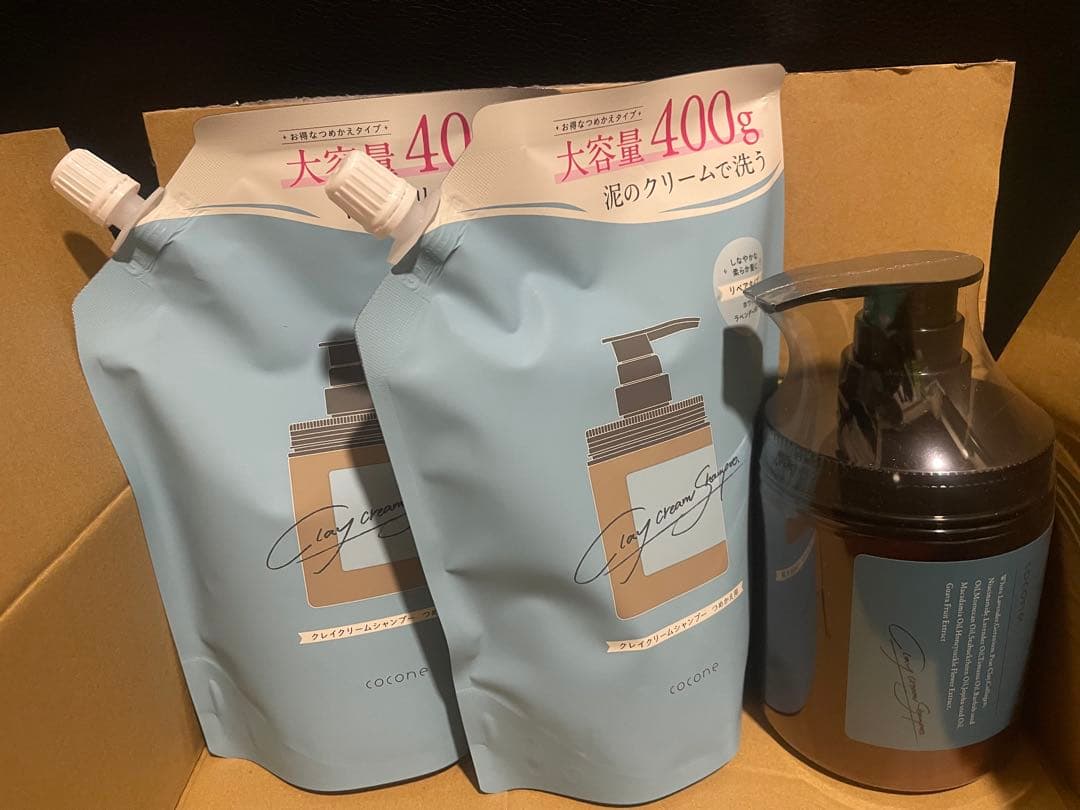 ココネ クレイクリームシャンプーリペア　ボトルと詰め替え用02