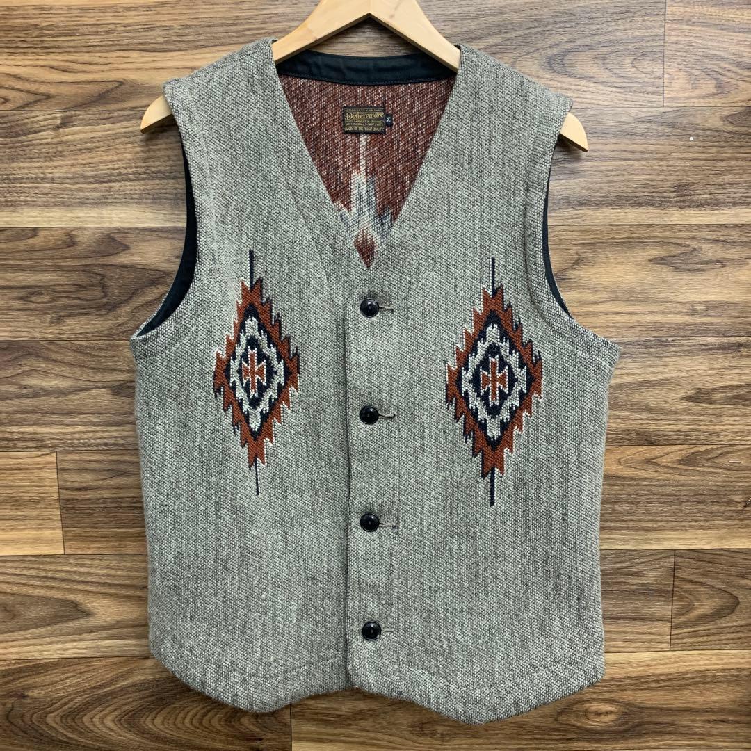 中古 DELUXEWARE ウールブランケット ネイティブ ベスト チマヨ