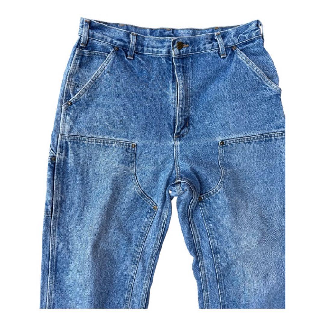 雰囲気○ 00s USA製 36×30 carhartt ダブルニーデニムパンツ