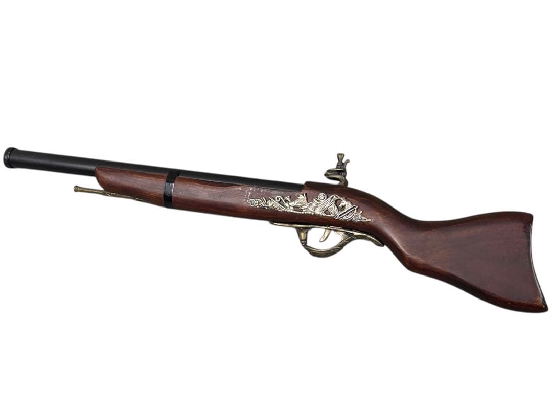 【中古】アンティーク風火縄銃レプリカ装飾品破損あり 汚れあり ジャンク品