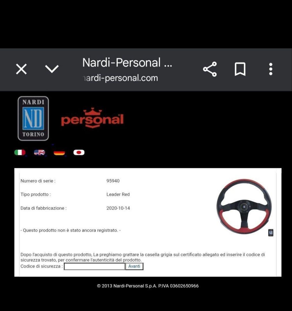 NARDI ステアリングホイール 黒/赤