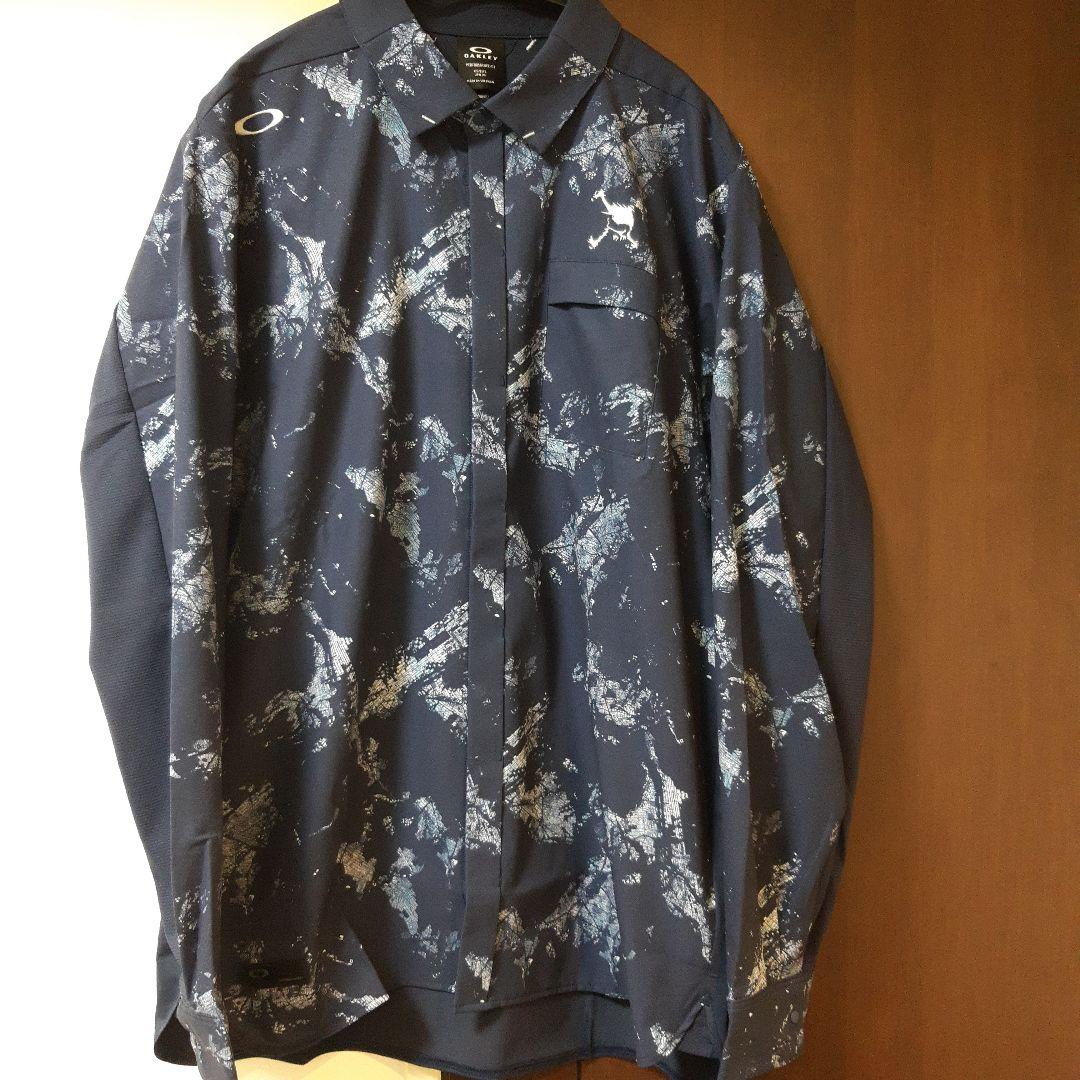 新品　オークリーゴルフ　メンズ　4WAYストレッチシャツ　スカルシリーズ