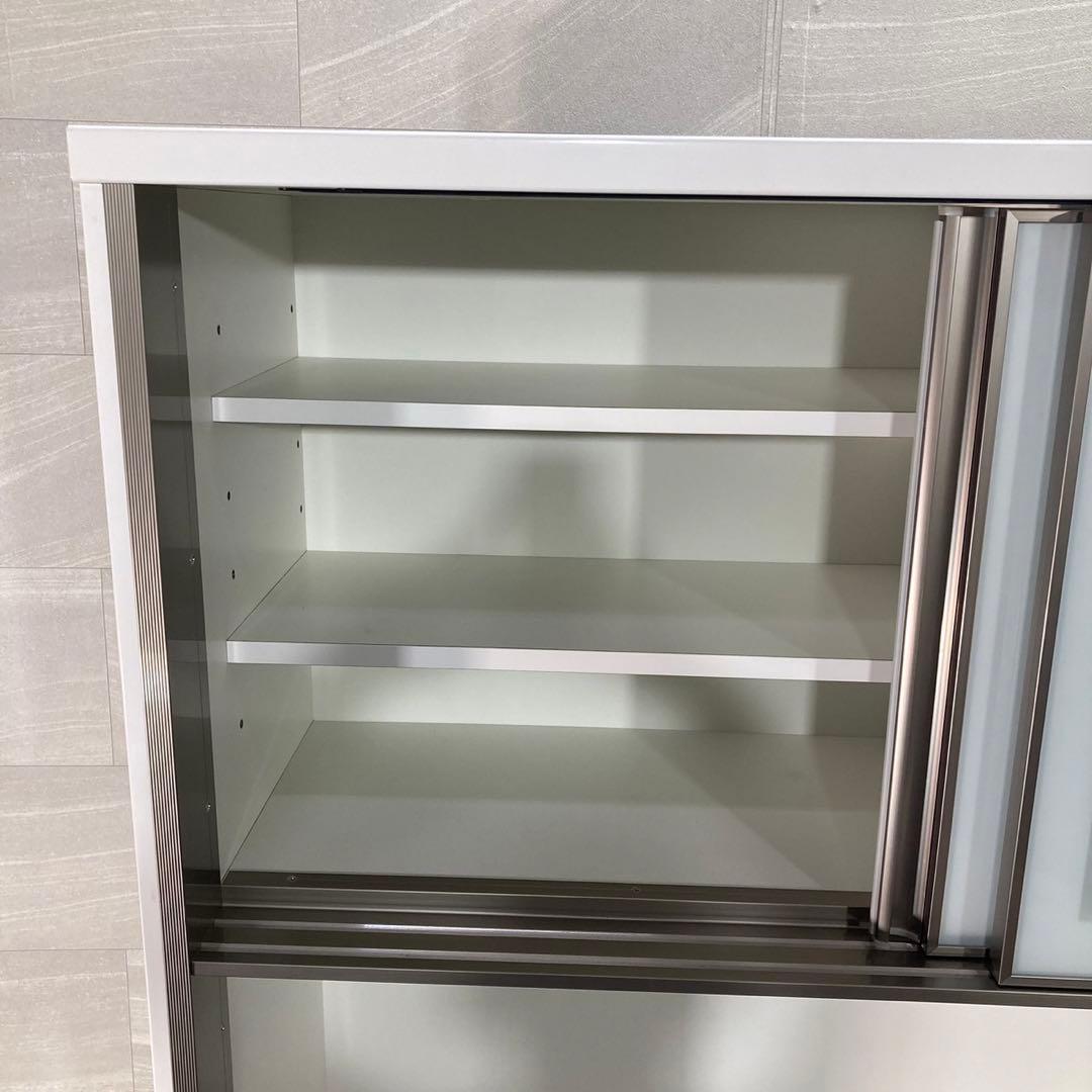 ニトリ 食器棚 幅120cm プラウド キッチンボード 完成品 白 d4062