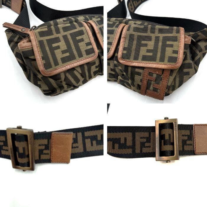フェンディ FENDI ボディバッグ ウエストポーチ ズッカ柄 ロゴ ミニサイズ