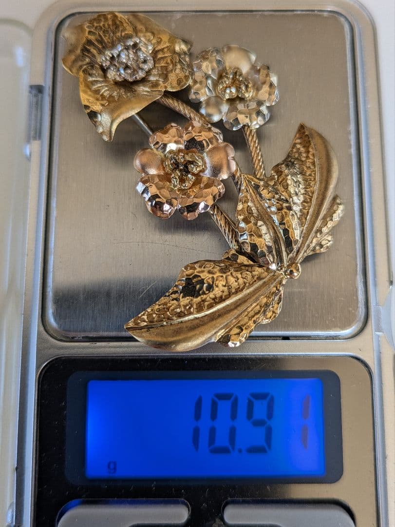 専用　イタリア製K18の３色ブローチ