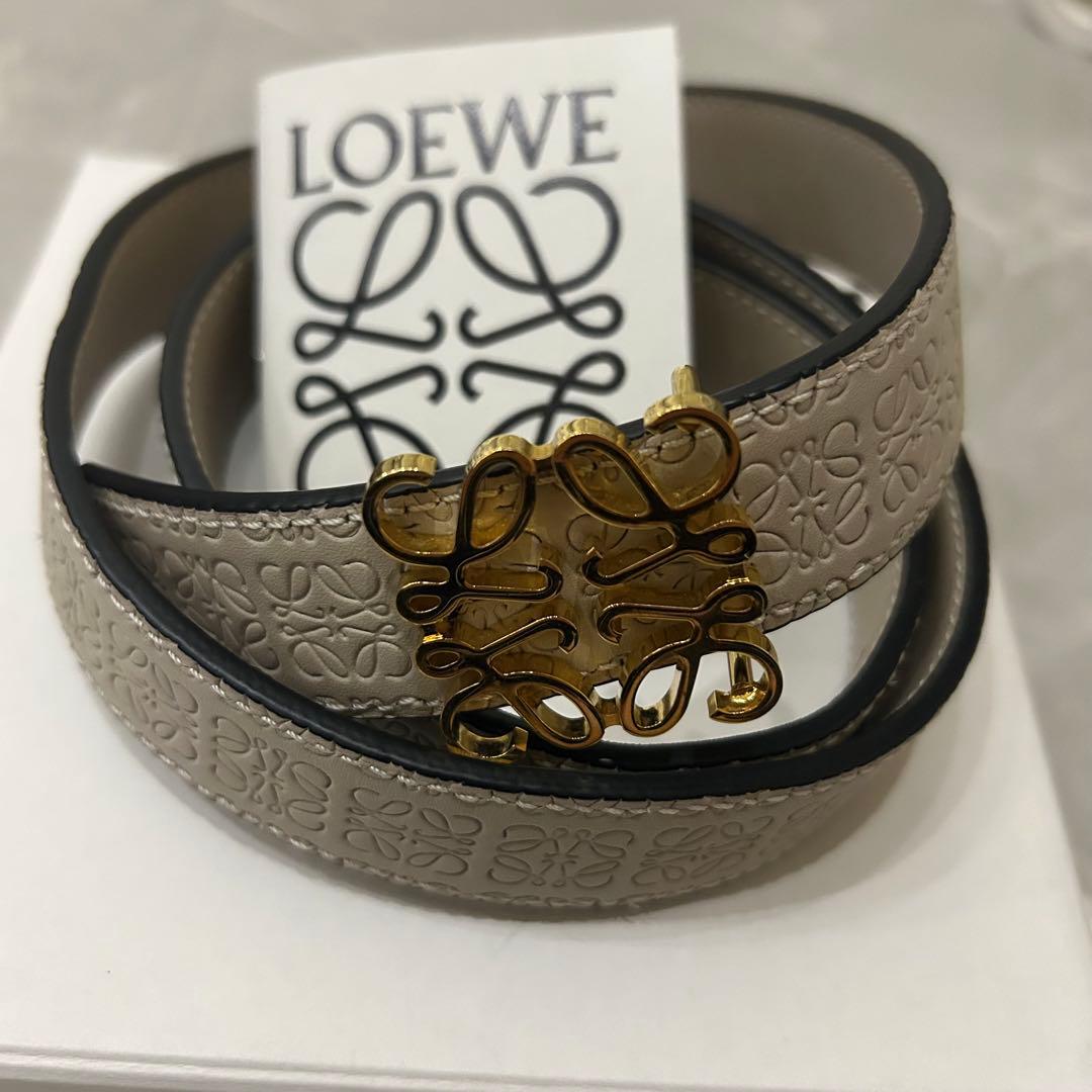 付属品完備 LOEWE エンボス加工 ベルト