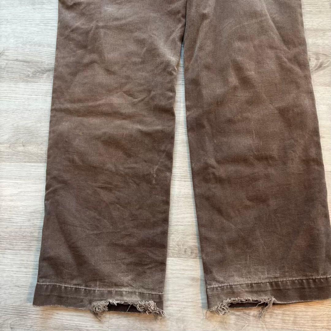 【Carhartt】ブラウン ダブルニーUSAファブリック 太シルエット#547