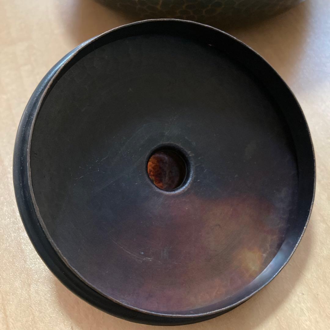 【美品】玉川堂 鎚起銅器 湯沸 紫金色