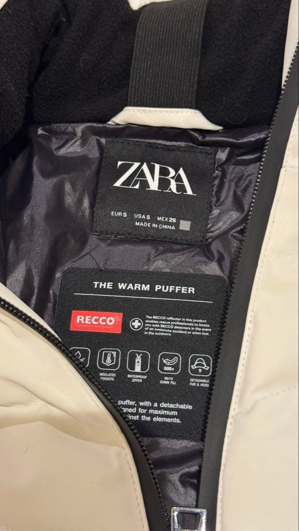 ZARA 新品スキーウエアダウンジャケットS＋フレアパンツSセット