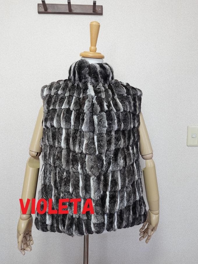 新品同様☆３L　VIOLETA　ファー　ベスト　ラビット系　ビオレッタ