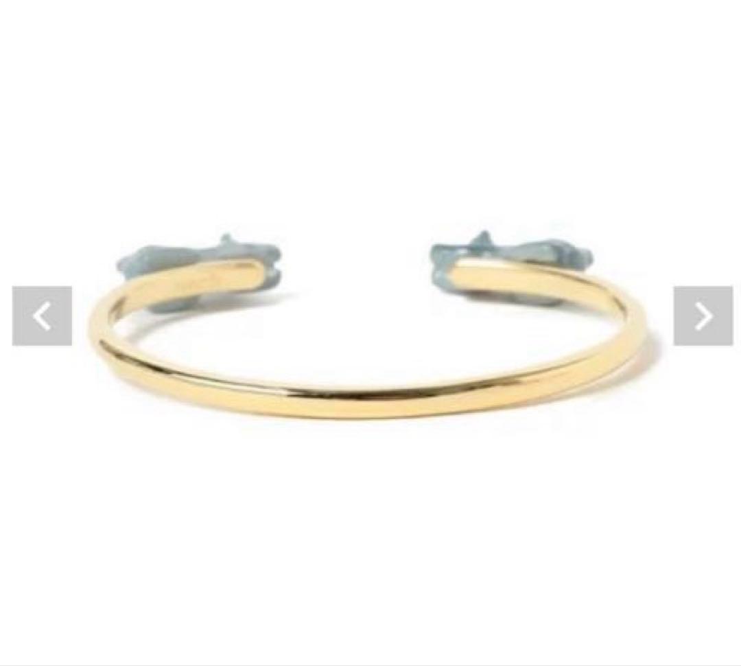 猫　 ゴールド　バングル　nach ナッシュ　フランス　陶器　オッドアイ