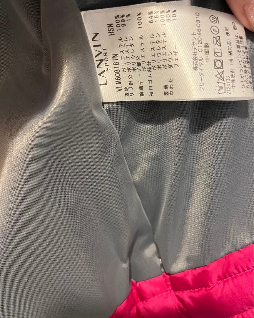 ランバンスポール⛳️美品42 L Lサイズ●撥水ダウン●フード取り外し可能