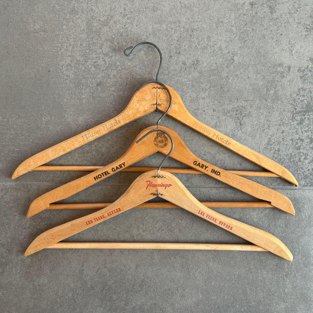 ビンテージ ウッド ハンガー 木製 アメリカ アンティーク