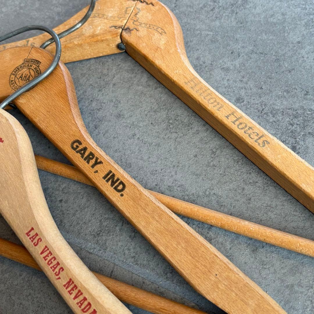 ビンテージ ウッド ハンガー 木製 アメリカ アンティーク