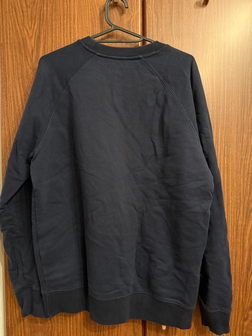 【本物です！】メゾンキツネ メンズスウェット（ネイビー、Mサイズ）