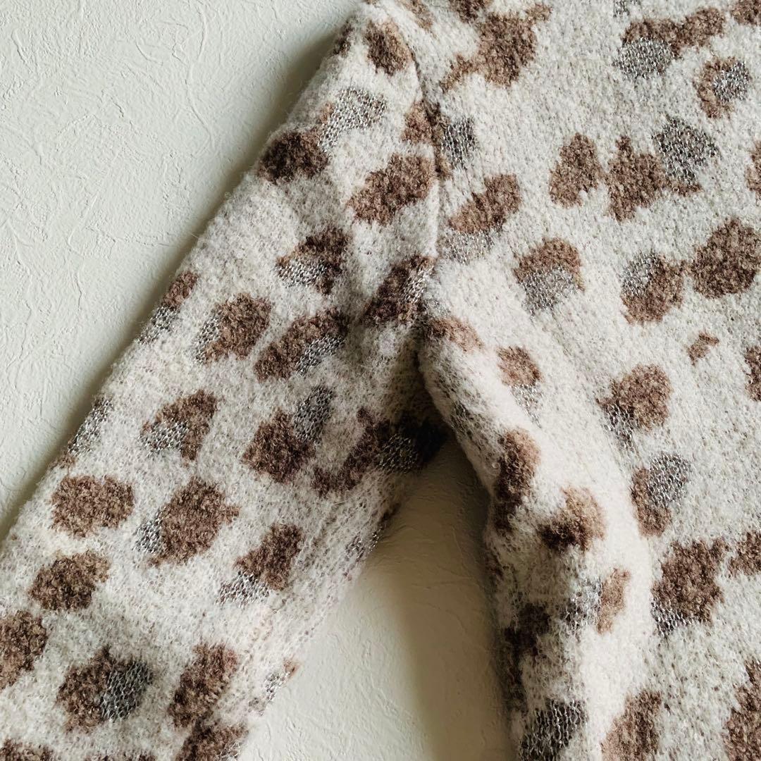 美品　BEAMS GOLF　ジャガードニットブルゾン　ホワイト　S　定価2.7万