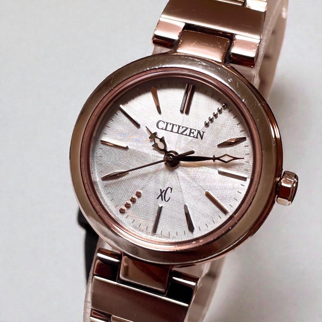 シチズン　Xc　クロスシー　エコドライブ　夜光　ローズゴールド　動作確認済み