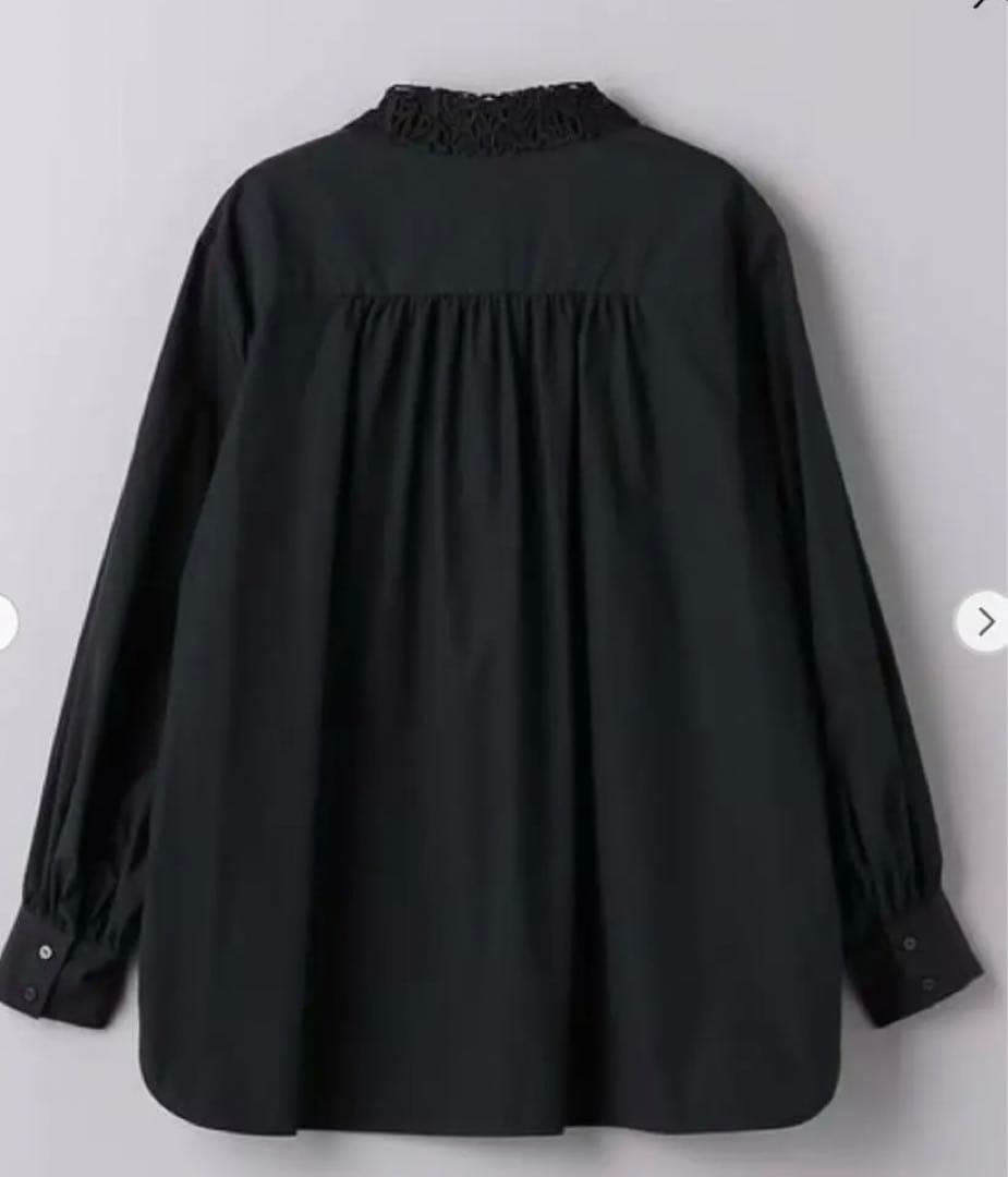 ユナイテッドアローズレースカラーブラウス黒