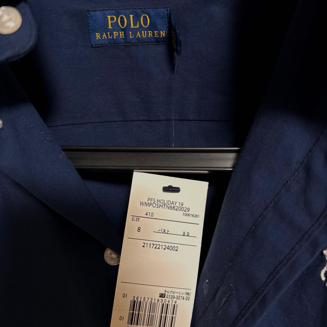 ☆新品未使用☆タグ付き ポロラルフローレン レディースシャツ ネイビー