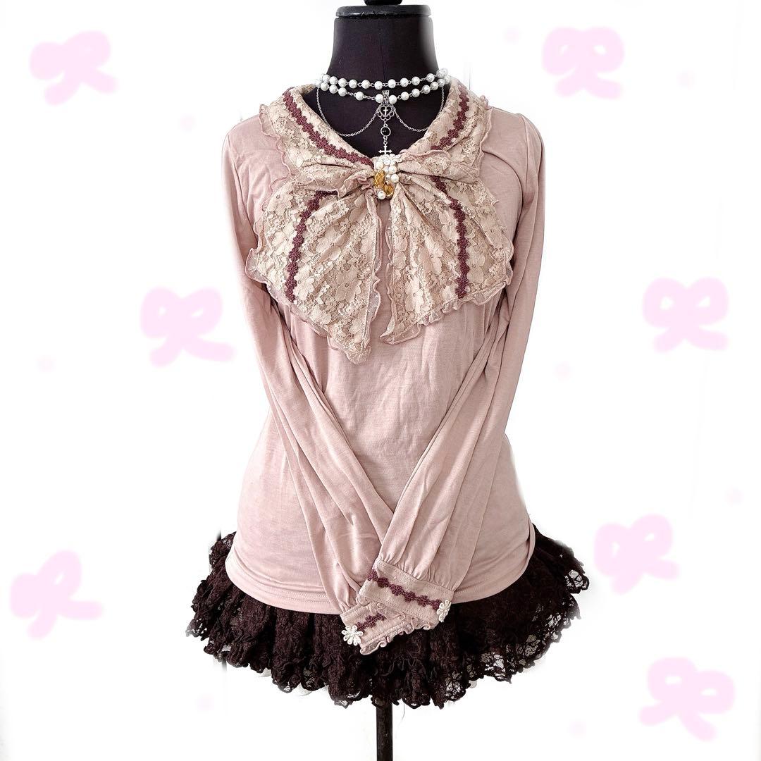 y2k axes femme ビッグリボン レース ウィッシュコア バレエコア