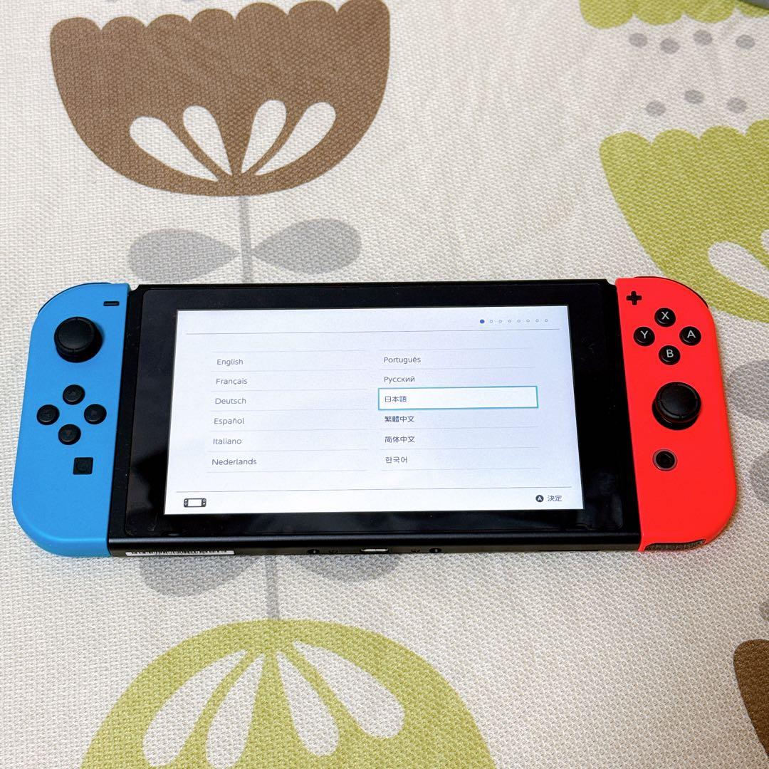 【動作確認済】Nintendo Switch本体 青/赤Joy-Con
