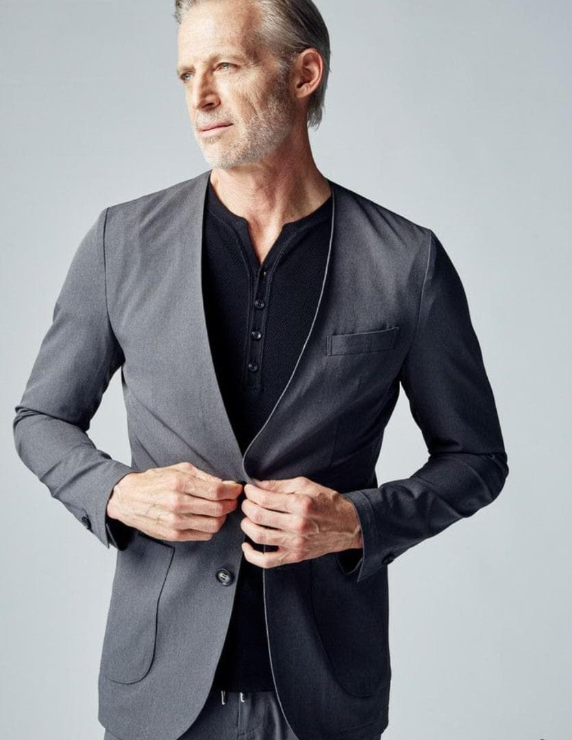 198極美品 AKM 定価8.3万 22SS ノーカラー ジャケット