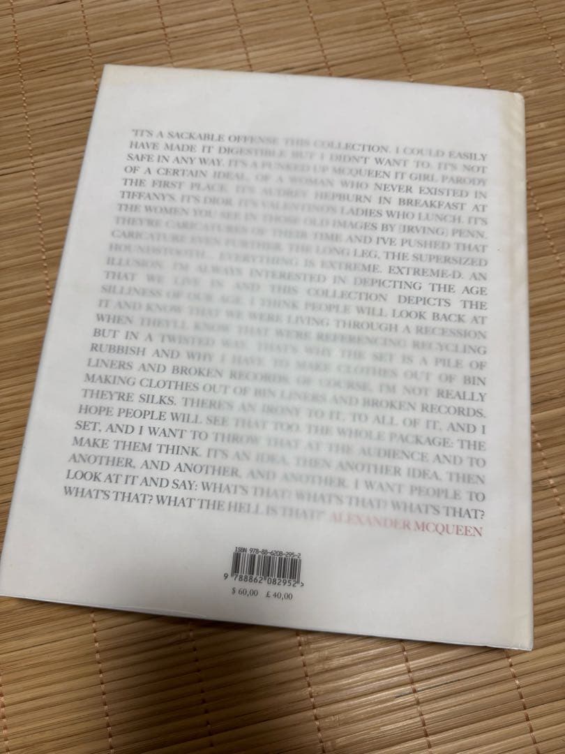 ALEXANDER MCQUEEN WORKING PROCESS 写真集