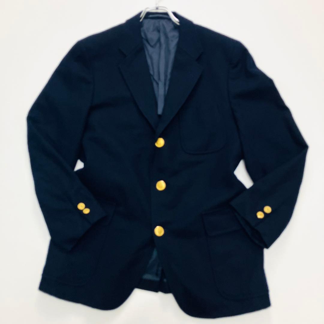 希少サイズ　金ボタン　ジェイプレス　テーラードジャケット　紺ブレ　赤パイピング