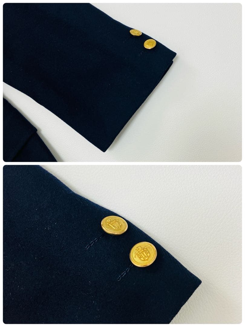 希少サイズ　金ボタン　ジェイプレス　テーラードジャケット　紺ブレ　赤パイピング