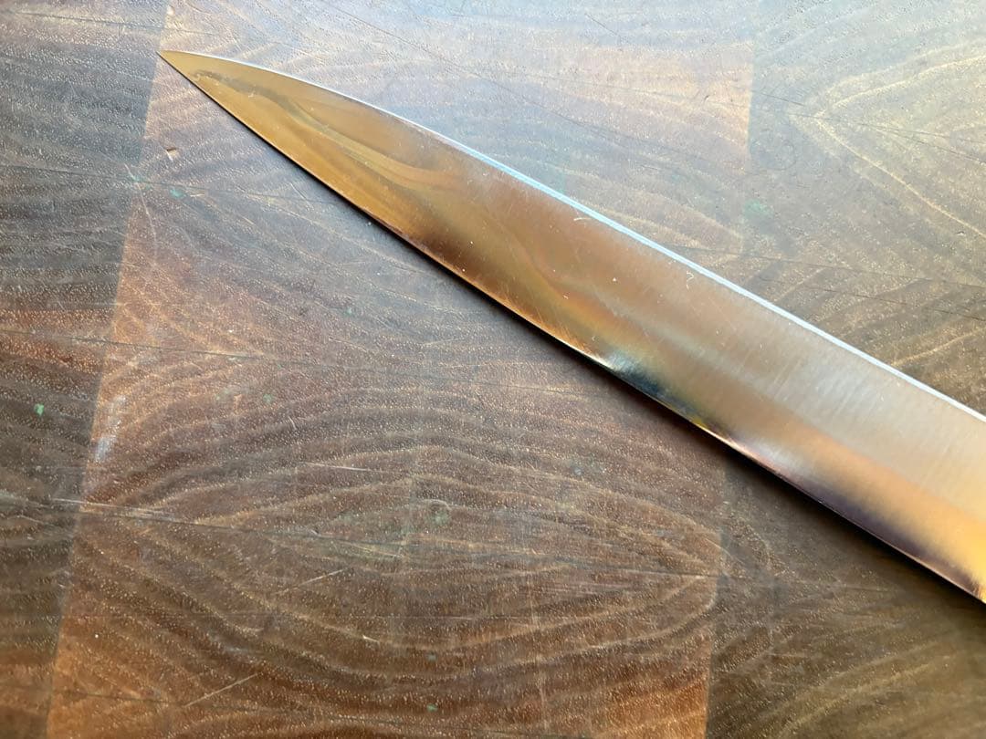 正本総本店　純日本鋼　本焼　柳刃　210mm 7寸　包丁　和包丁　研ぎ直し済