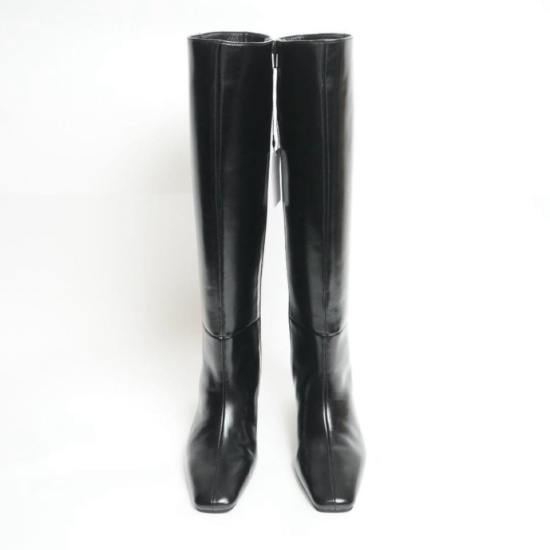 【新品未使用】aga ヤマダヤヤマ ロングブーツ レザー 本革 23-23.5