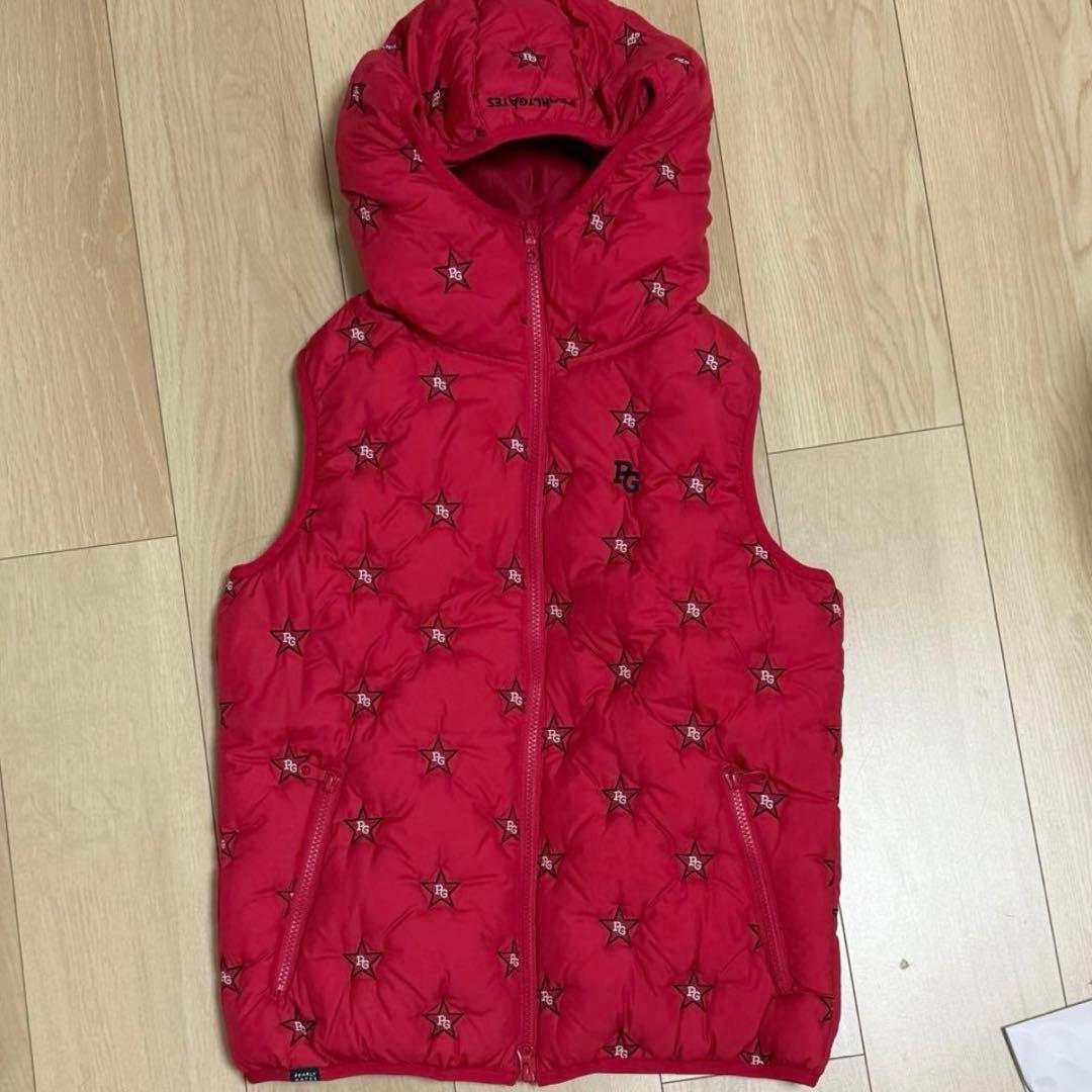 パーリーゲイツ　ゴルフ　ウェア　レディース　ベスト　ダウンベスト　ピンク