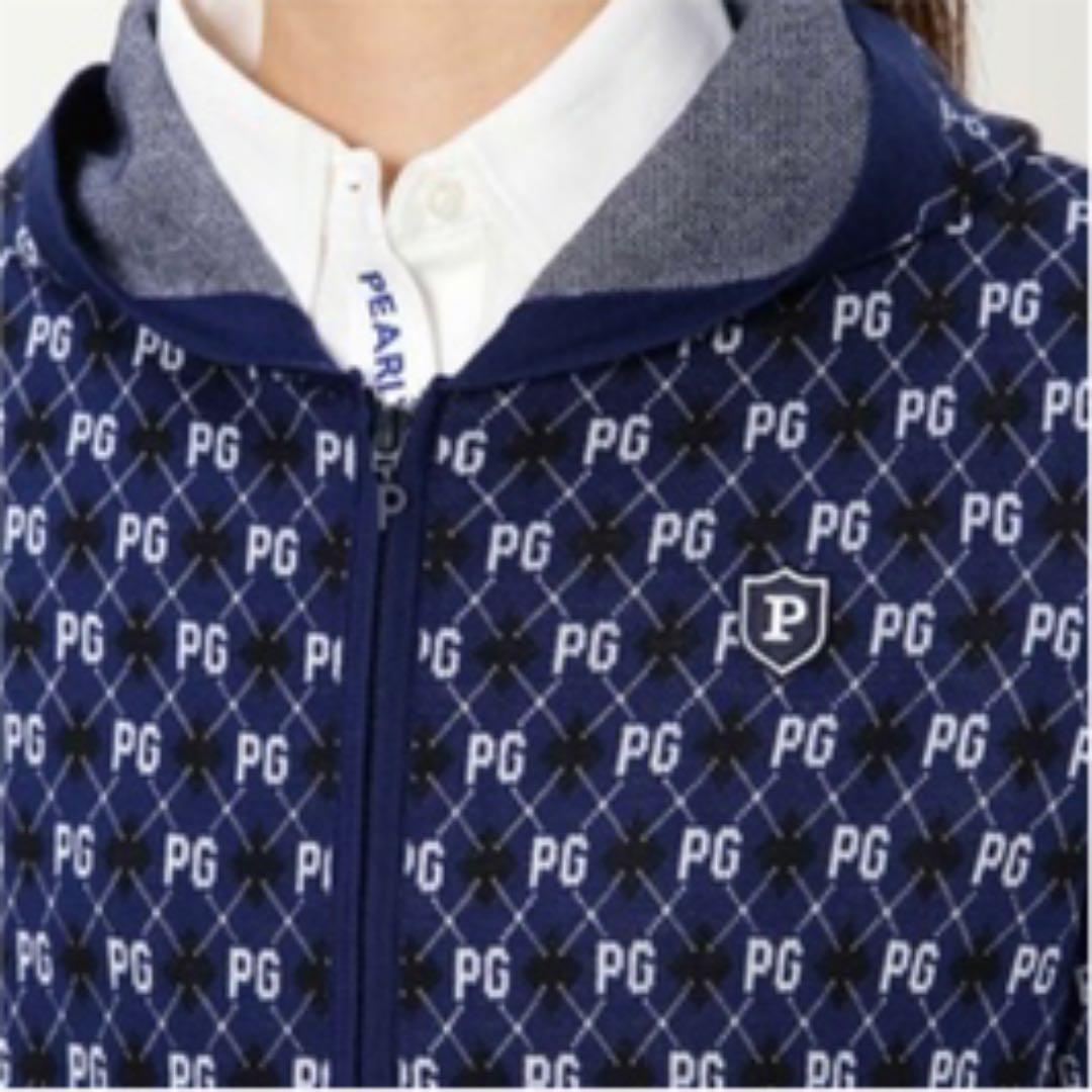 パーリーゲイツ フルジップニット フーディ アーガイル柄 ニットジャケット