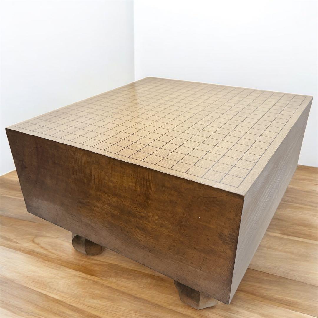 【良品】碁盤 本榧 天柾 ヘソ付き 脚付き 厚み17cm