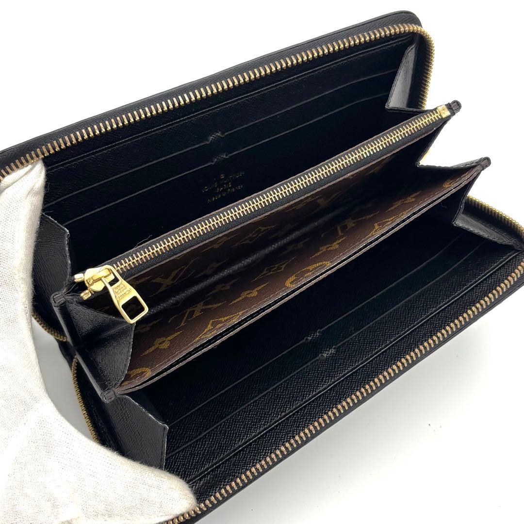 【超美品】ルイヴィトン ジッピーウォレット レティーロ モノグラム 黒 長財布