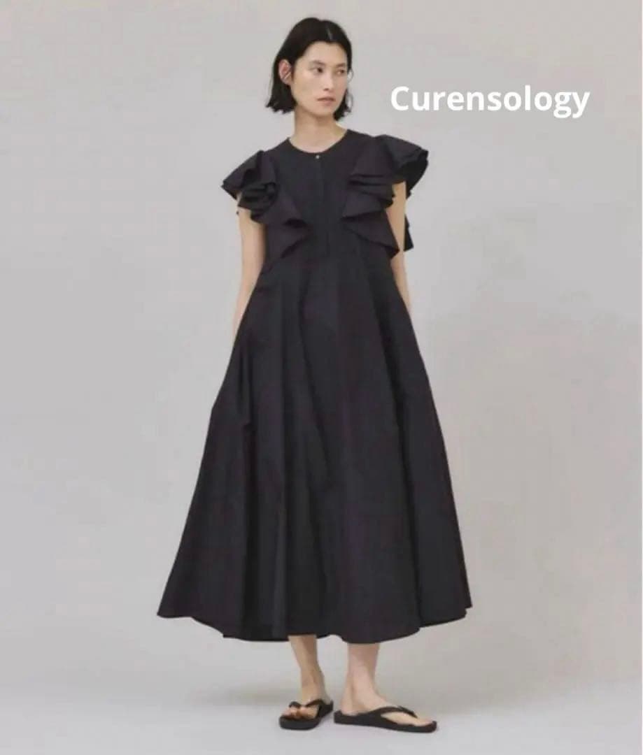 【新品タグ付き】カレンソロジー　ポプリンラッフルワンピース