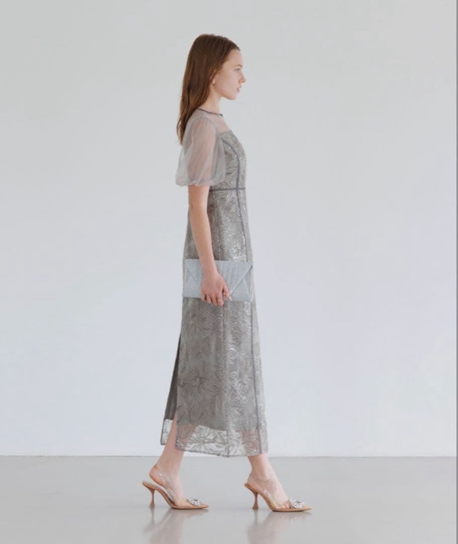 liyページ 【LEJA】アシンメトリーシアーフラワードレスワンピース