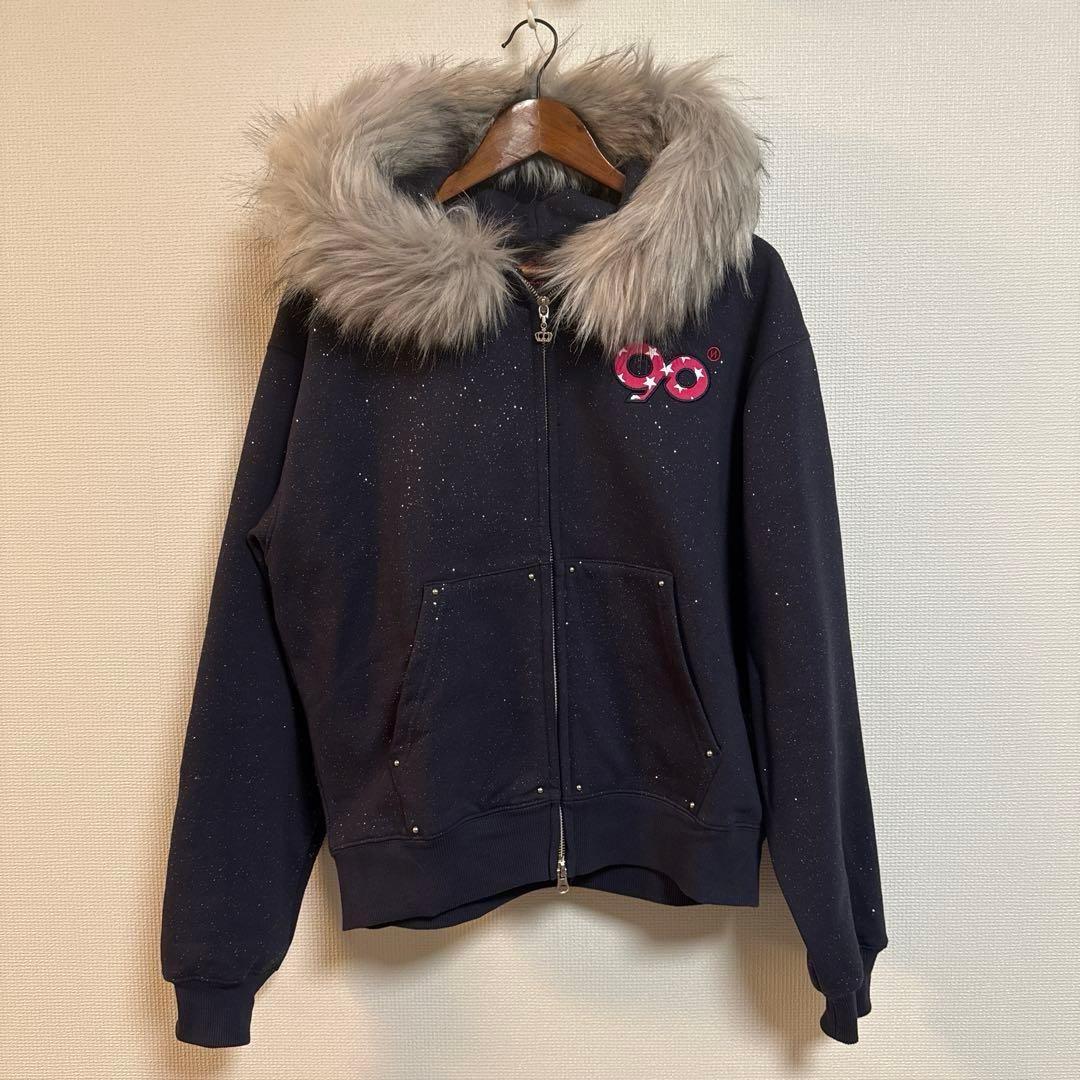 9090girl 90 Logo Glitter Navy×Star M 新品