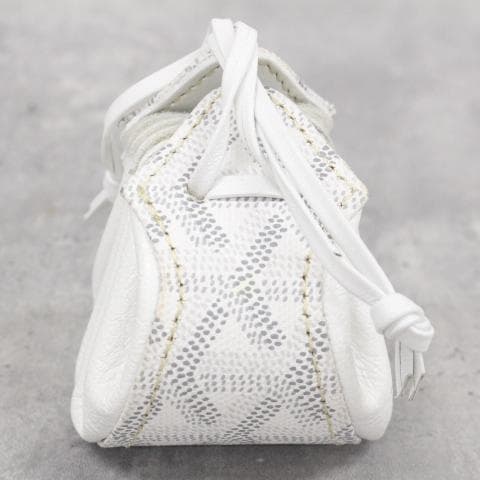 ▲GOYARD 巾着 ポーチ ミニ ゴヤール ケース チャーム ホワイト