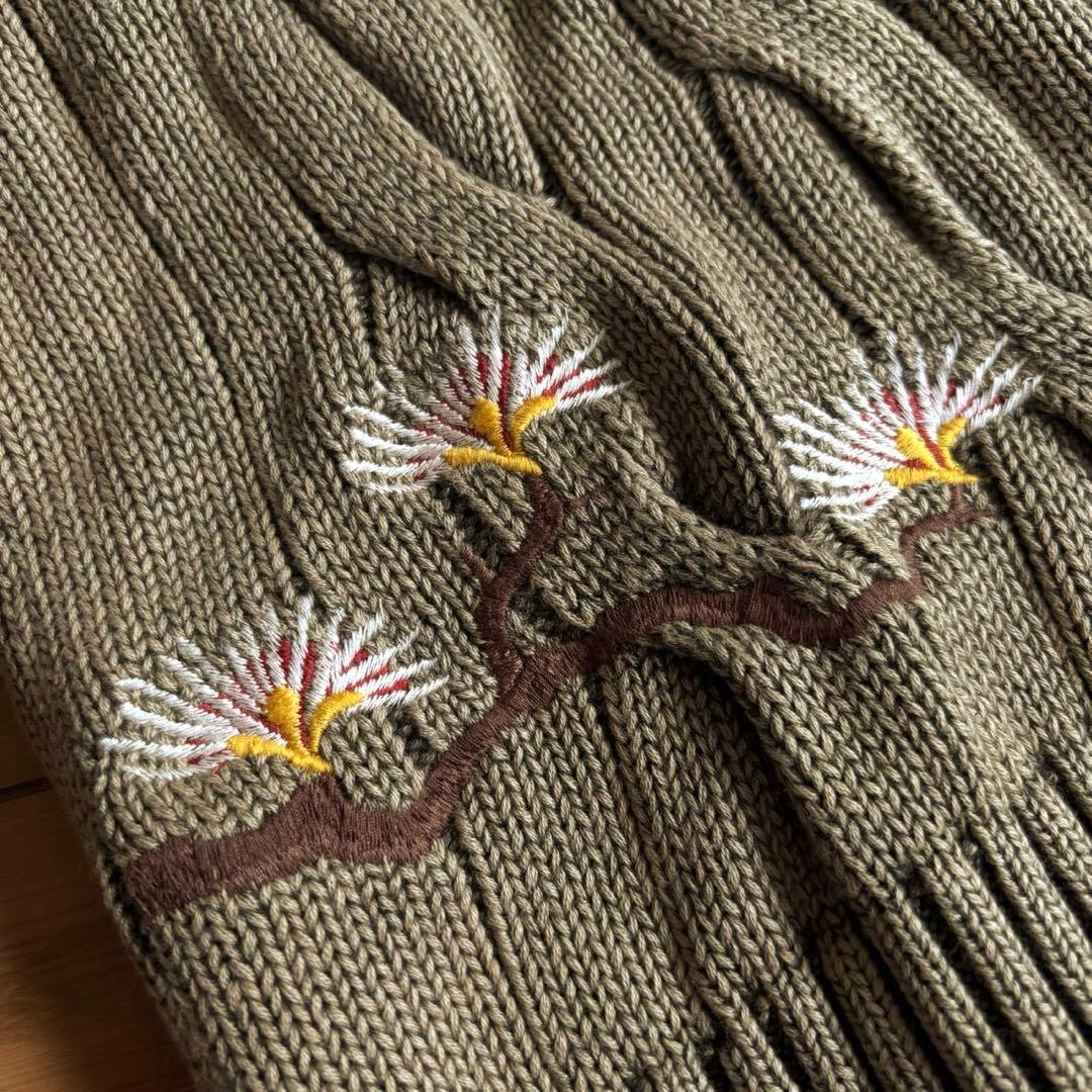 POLO RALPH LAUREN コットンケーブルニット 刺繍 エンブレム