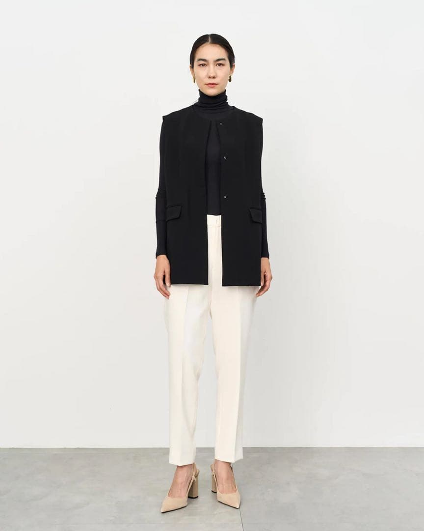 SOÉJU ソージュ クルーネック ジレ ブラック 黒 M ベスト