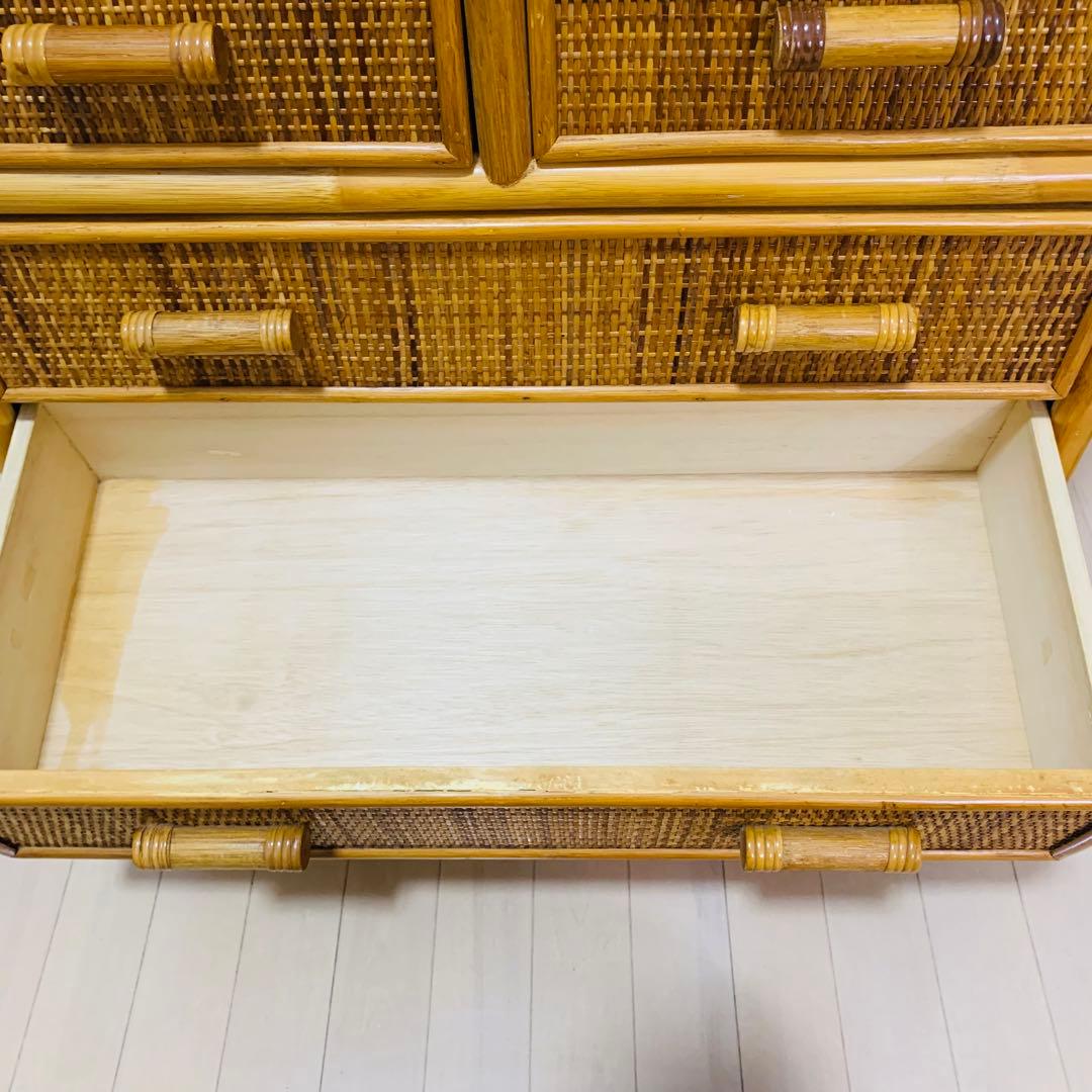 ラタン 4段 チェスト ラタンチェスト 籐チェスト 籐タンス　サイドボード
