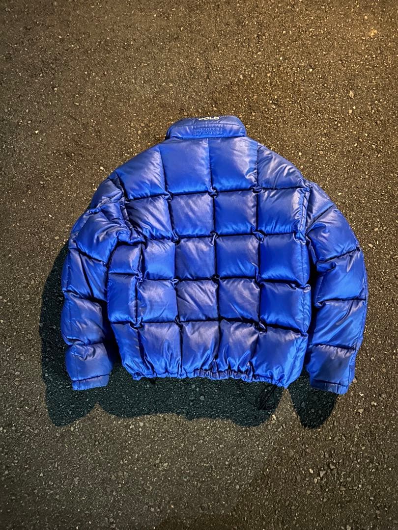 90s polo ralph lauren polo sport ダウン　青