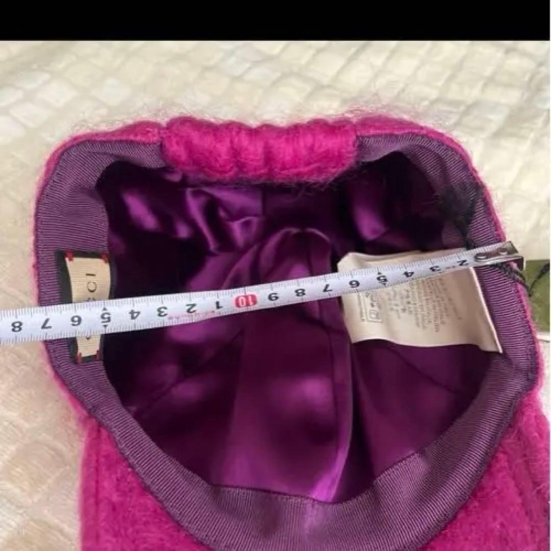 GUCCI ピンク モヘア　ファーキャップ