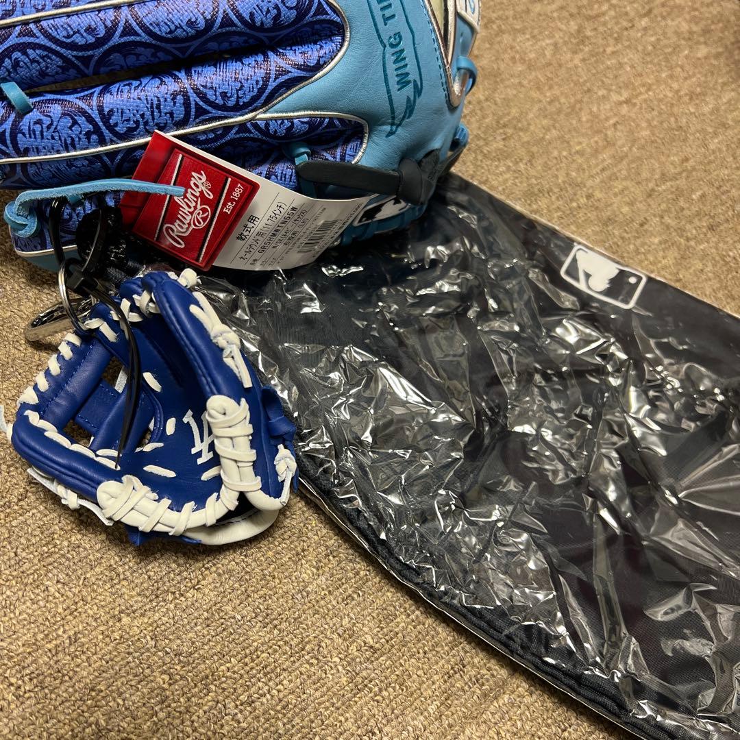 新品　Rawlings 軟式グローブ ネイビーサックス　オールラウンド　右投げ